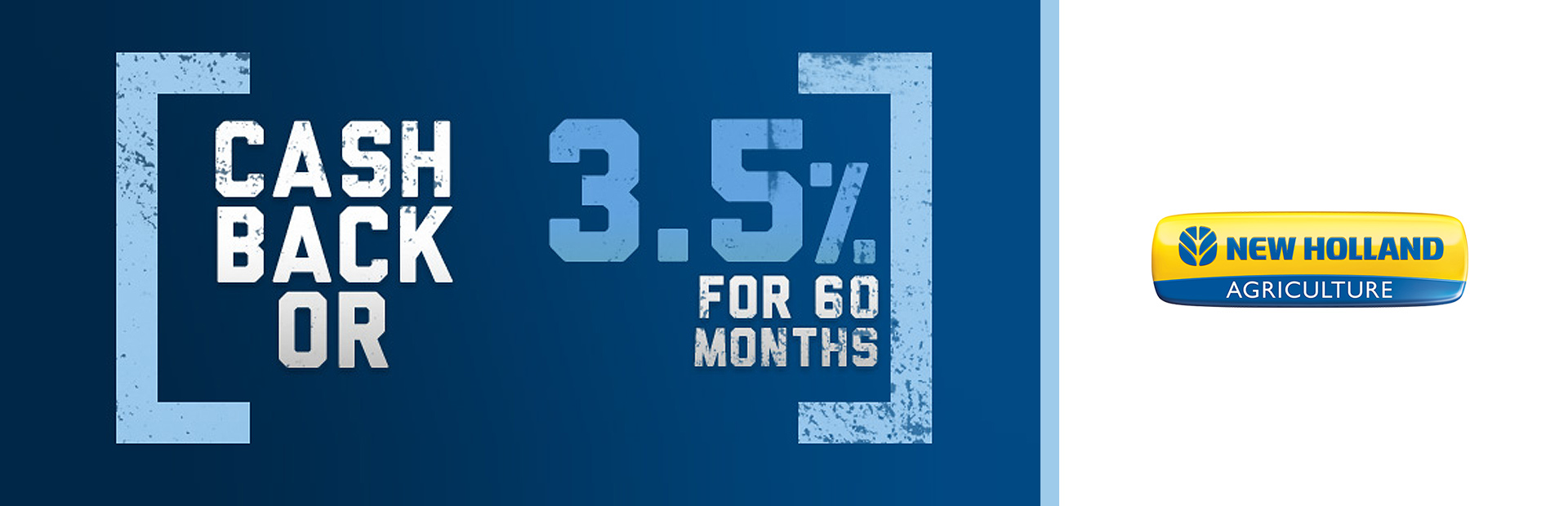 New Holland Agriculture: Cash Back OR 3.5% for 60